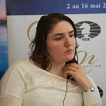 World no. 7 Nana Dzagnidze played on board one for Georgia