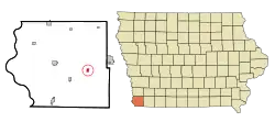 Location of Farragut, Iowa