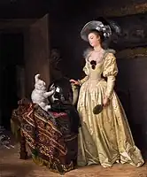 Le chat angora, oil on canvas, 1780, 65 x 53.5 cm