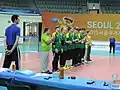 Lithuania line-up in a game with Australia (May 2015).