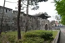 Gwanghuimun Gate, with Fortress Wall, Seoul, Korea