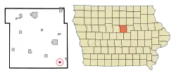 Location of Union, Iowa