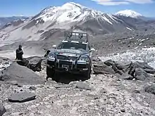 VW Touareg Ojos del Salado (Chile) at the world altitude record by Rainer Zietlow, 2005