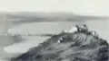 View from the summit of Djellaz in 1846, with the Kabira Mamiyya tourbet and Lake Tunis in the background