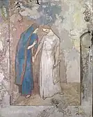 Odilon Redon, c.1905, Initiation study: two young ladies, oil on canvas, 93 x 65 cm, Dallas Museum of Art