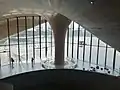 Entrance hall of the museum, looking out towards the lake