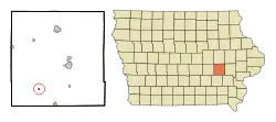 Location of Millersburg, Iowa