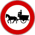 No animal-drawn vehicles(formerly used )