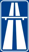 Expressway. If the symbol of expressway is used inside other information signs it has a squared shape ()