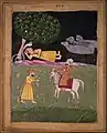 Guru Nanak being shaded by the cobra