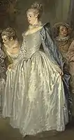 Antoine Watteau, detail of Fêtes Vénitiennes, c. 1718–1719, oil on canvas, National Galleries of Scotland, Edinburgh