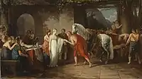 Germanic Wedding, 1787, small version in Munich, 55.9 cm (22 in) × 98.7 cm (38.8 in)