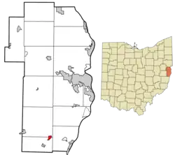 Location of Dillonvale in Jefferson County and in the state of Ohio
