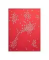 earthenware ceramic elements on wood, covered with Plexiglas