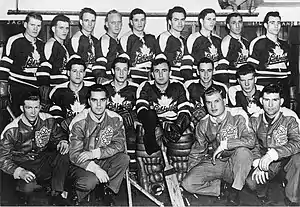 Black and white team photo