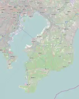 Suitengūmae Station is located in Tokyo Bay and Bōsō Peninsula