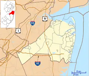 Bell Labs Holmdel Complex is located in Monmouth County, New Jersey