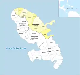 Location within the region Martinique