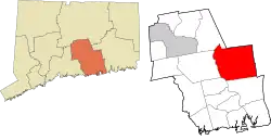 East Haddam's location within the Lower Connecticut River Valley Planning Region and the state of Connecticut