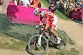Karl Markt in the men's cross-country race