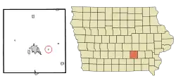 Location of Keomah Village, Iowa