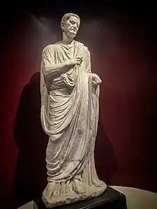 Man wearing a toga excavated in Rome 1613-1614 and later given the name "Caius Marius"
