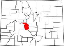 Location within the U.S. state of Colorado