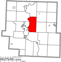 Location of Washington Township in Muskingum County