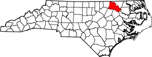 State map highlighting Halifax County
