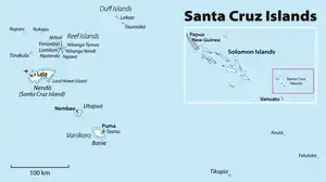 Map of the Temotu province