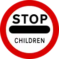 Prohibition of passing without stopping - Children