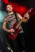 Rhythm guitarist Justin Aufdemkampe