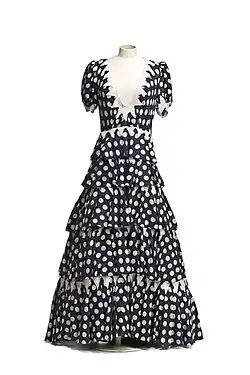 1939 flamenco style evening dress by Ana de Pombo for Paquin