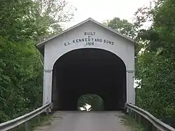The Norris Ford Covered Bridge, a historic site in the township