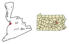 Former location of Shamokin, present-day site of Sunbury, Pennsylvania