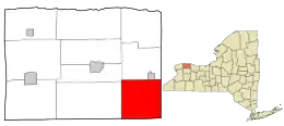Location in Orleans County and the state of New York.