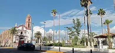 Parroquia de Nuestro Señor de San Blas and Main Square of Pabellón de Hidalgo