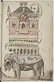Allegory of Venice as the Palazzo Ducale on the back of an elephant, f. 39r
