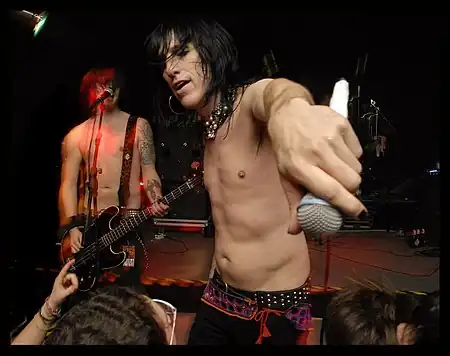 Paul Black performing with L.A. Guns in 2007