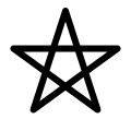 Pentagram popular as house mark with many variants