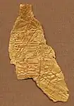 Gold foil in the name of Naram-Sin.