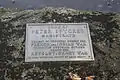 Home of Peter Spicker memorial plaque.
