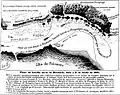 Plan of the battle in Portuguese.