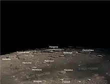 Pythagoras crater and closer craters