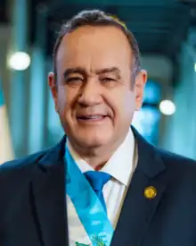 Photographic portrait of Alejandro Giammattei