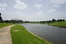 Creek in a park in Arlington, Texas