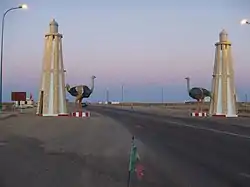 Route N1 at the exit from Boujdour town