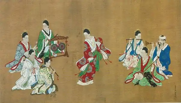 Ryūkyūan Dancer and Musicians', c. 1718