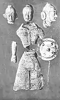 Tang statuette of an armoured Turkic horseman