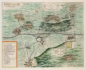 The Siege of Jülich (1610). By Joan Blaeu, 1649. From the Atlas van Loon.